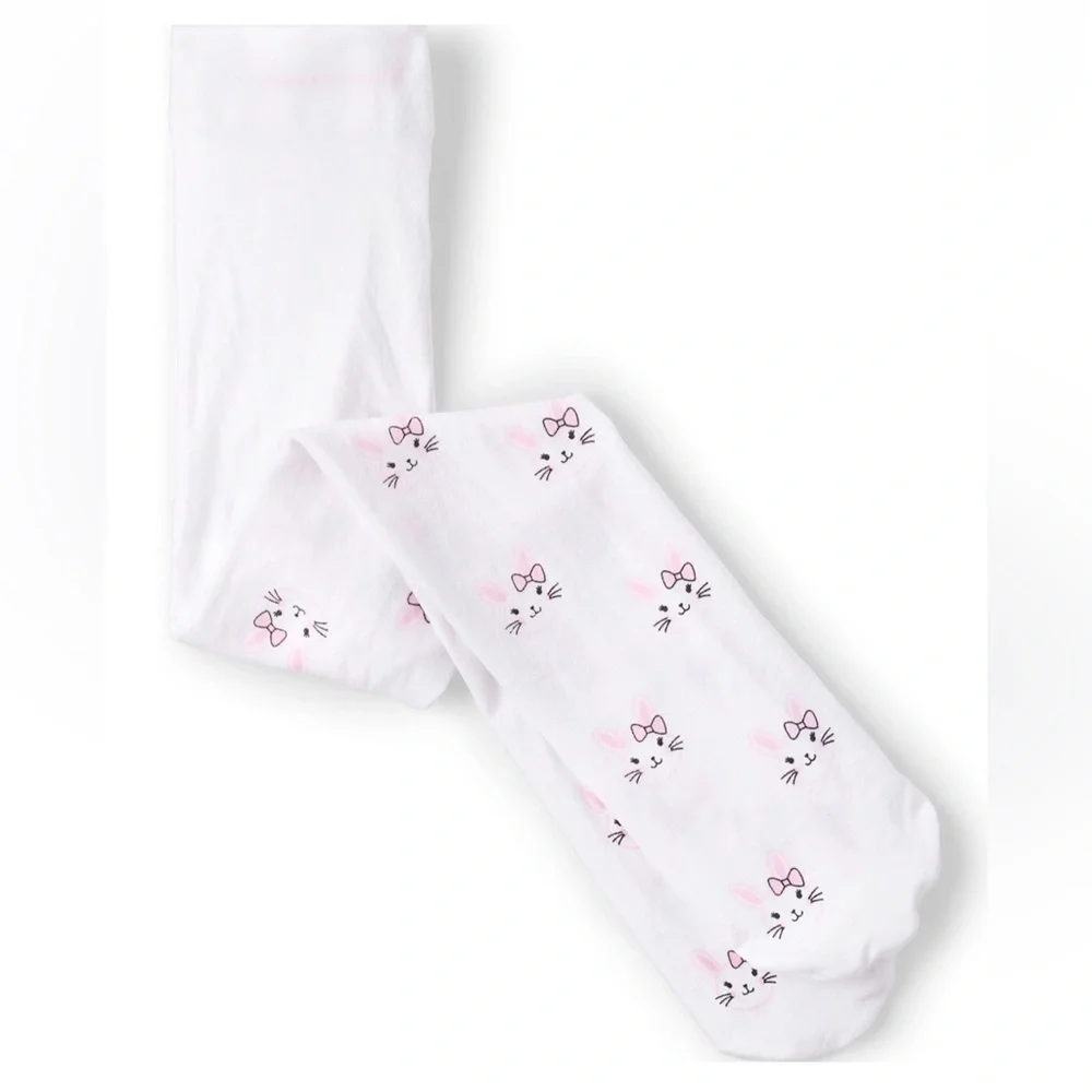 Toddler Girls Bunny Microfiber Tights 2T-3T